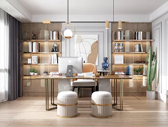 Light Luxury Study 3d model