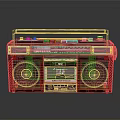 Vintage QFX Radio Cassette Player Retro Design With Dual Speakers And Tape Deck