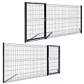 Metal Wire Fence With Grid Design And Multiple Panels For Home Safety