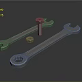 Wrench wrench hardware tool hex wrench repair tool items 3d model