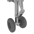 Commercial Airliner Landing Gear System With Wheels And Mechanical Components