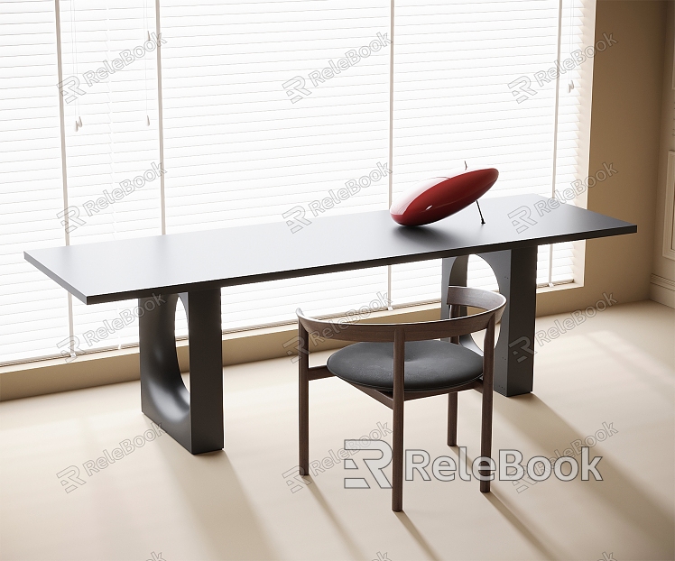 Modern Desk Chair Desk Single Chair Venetian Blinds model