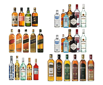 Modern Wine Beer 3d model
