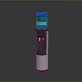 Modern Water Dispenser With Blue Bottle Black Silver Body And Hot Cold Functions