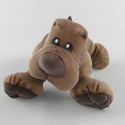 modern plush toy 3d model