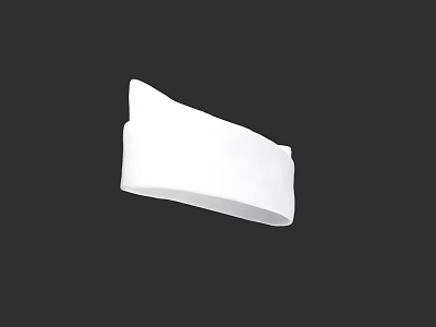 White Soft Lightweight Hat With Minimalist Design Ideal For Daily Casual Wear 3d model