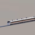 Railway high-speed rail train modern means of transport 3d model