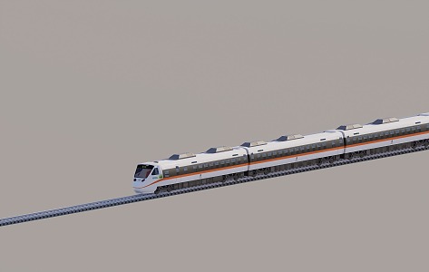 Railway high-speed rail train modern means of transport 3d model