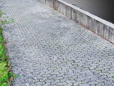 Modern Pavement Stone Pavement Sidewalk Road Path 3d model