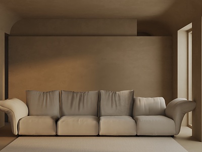 Three-seat sofa 3d model