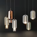 Modern Contemporary Pendant Lights With Glass Shades Metal Bases And Illuminated Design