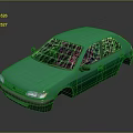 Green Classic Sedan With Shiny Exterior And Retro Design Features