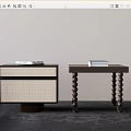 Bedside table combination 3d model