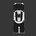 Functional Police Vehicle With Vintage Black And White Design And Number 897