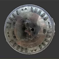 Ancient Musical Instrument Bronze Bell With Decorative Top And Intricate Surface Carvings