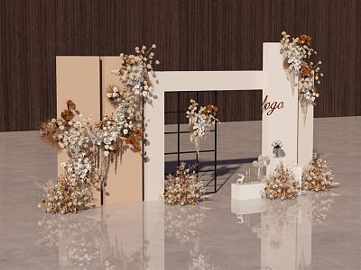 Modern Champagne Wedding 3d model