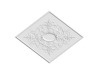 European-style lamp panel gypsum component carved 3d model