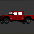 Pink Jeep Style Pickup Truck With Black Accents And Off Road Design