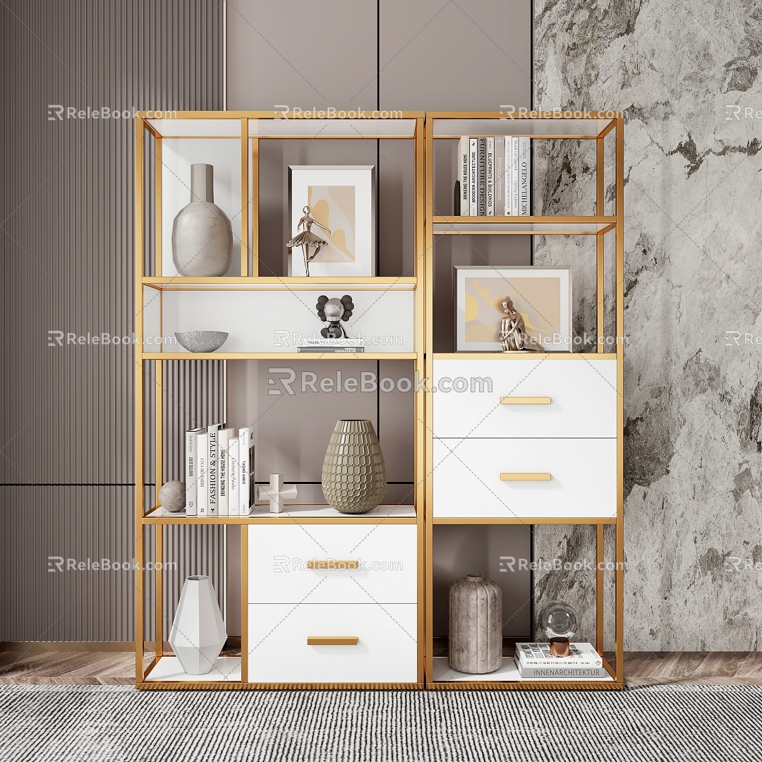 Modern Museum Shelf 3d model