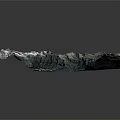 Detailed Natural Garden Landscape Topographic Model Featuring Mountains Lake And Green Terrain
