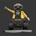 WALL·E Movie Character Figure With Yellow Body Tracked Chassis Round Eyes And Extended Arm