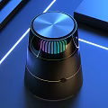 Modern Wireless Bluetooth Speaker With RGB Light And Metal Top Design 3d model