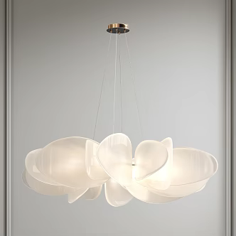 Petal Chandelier Decorative Chandelier Art Chandelier Cyber Celebrant Chandelier 3d model