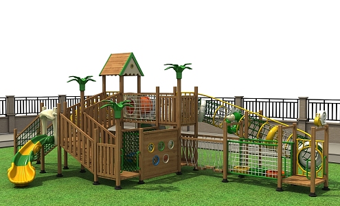 Outdoor children's equipment Modern play equipment 3d model