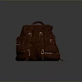 Stylish Brown Leather Backpack With Metal Buckles And Multiple Pockets For Daily Use