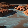 River Valley River Canyon Mountain Range Barren Mountain Wasteland Terrain Geopark Hill Hill Hill Canyon Valley 3d model