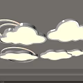 Cloud Shaped Ceiling Lights For Kids Room With Multiple Cloud Designs 3d model