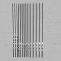 Silver Metal Cutlery Set Of Chopsticks With Spiral Design Neatly Arranged