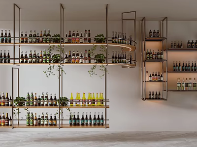 Modern wine rack 3d model