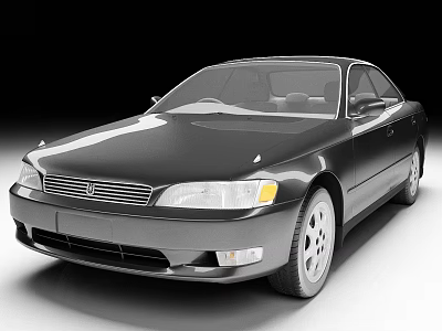 Sleek Black Sedan With Stylish Front Design Headlights And Alloy Wheels 3d model