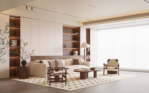 Middle Style Living Room 3d model
