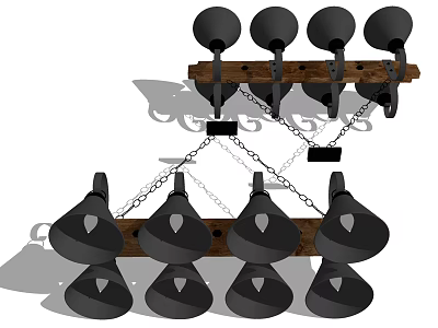 Industrial LOFT chandelier 3d model