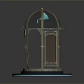 Dome Shaped Lift Wheel Building with Metal Frame Glass and Illuminated Circular Base