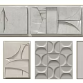 Modern Concrete Wall Decor With Geometric Relief Patterns And Abstract Designs 3d model