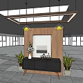 Casual Lounge Area Design With Hanging Lights Wooden Decor Black Cabinet And Green Plants