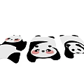 Adorable Panda Shaped Rugs with Cute Faces Soft and Plush for Kids Room Floor Decoration