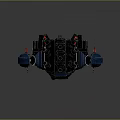 Mechanical Robot Character With Biological Creature In Sci Fi Design Setup