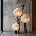 The ancient floor lamp paper floor lamp 3d model