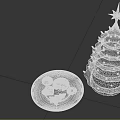 Festive Christmas Food Platter With Santa Design Snowflake Decor And Green Tree
