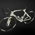 White Colnago Road Bicycle With Colorful Stripes And ENVE Wheels