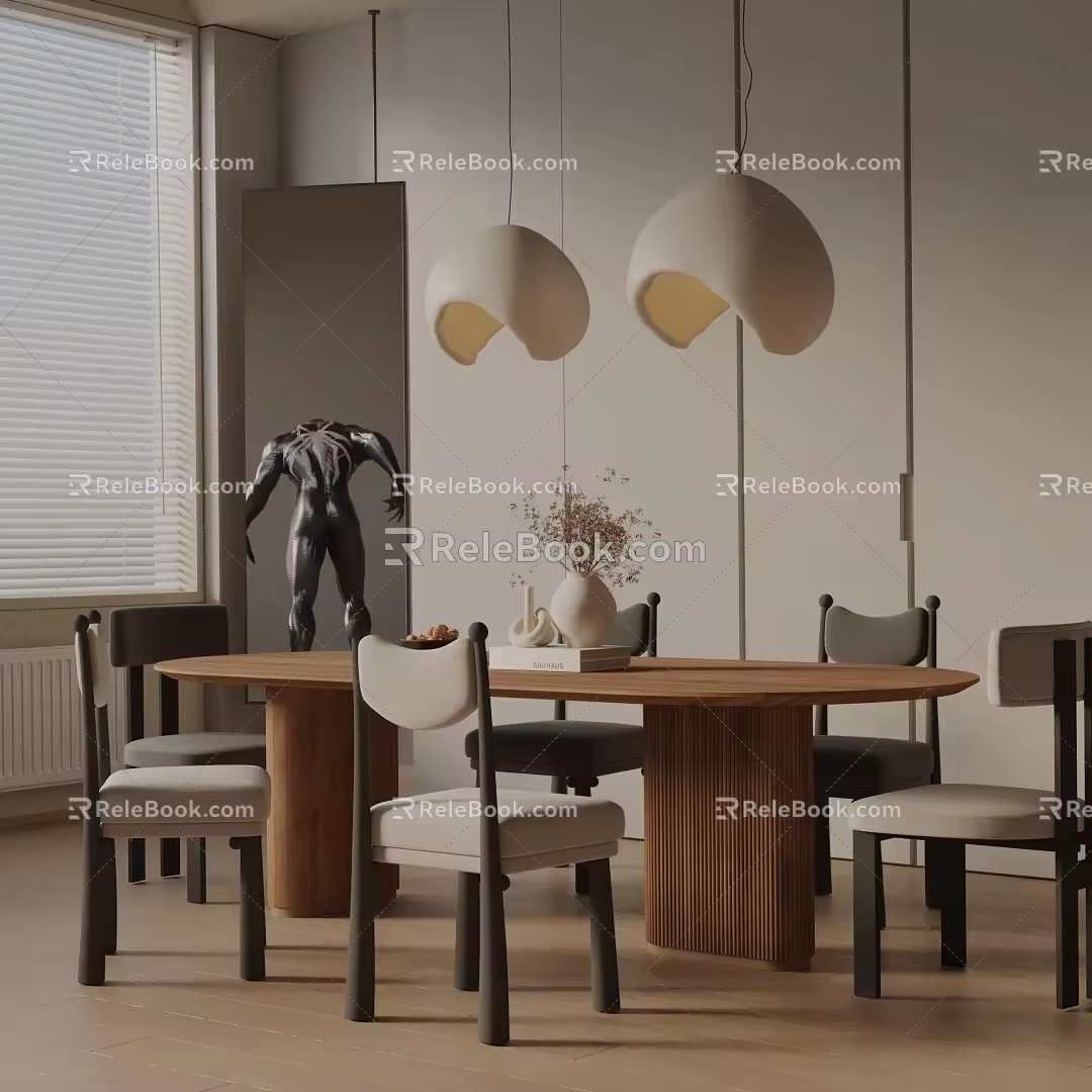 Modern table combination 3d model