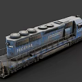 Blue Railroad Locomotive With FEDERAL And UPRR Logos Number 1245 Vintage Metal Structure