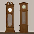 American retro floor clock table clock pendulum clock 3d model