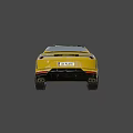 Yellow Lamborghini SUV With Black Roof And Sports Design UK License Plate