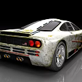 Vintage White Sports Car Featuring Yellow Rust Stains And Sleek Body Design