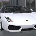 White Lamborghini Sports Car Exterior Design With Sleek Front Headlights And Grille